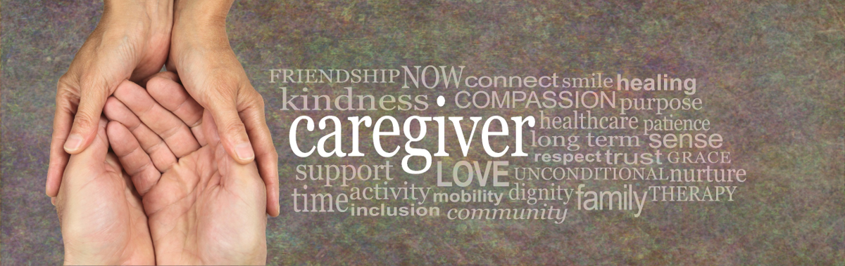 Picture of words describing qualities of a caregiver